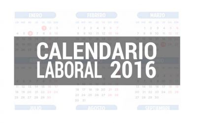 Calendario laboral para 2016
