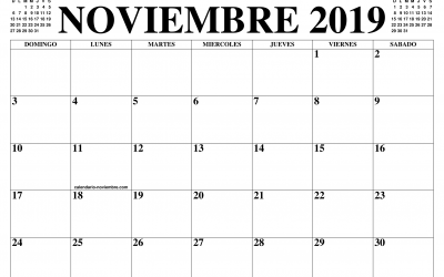 Calendario del contribuyente mes de noviembre